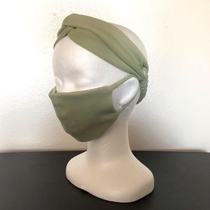 Headband and Mask Bundle in Green